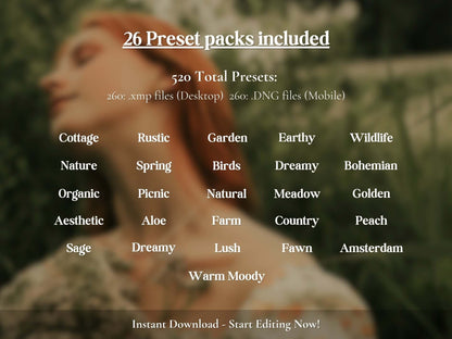 500+ COTTAGE Lightroom Preset BUNDLE